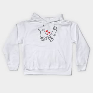 Couple Holding Hands Kids Hoodie